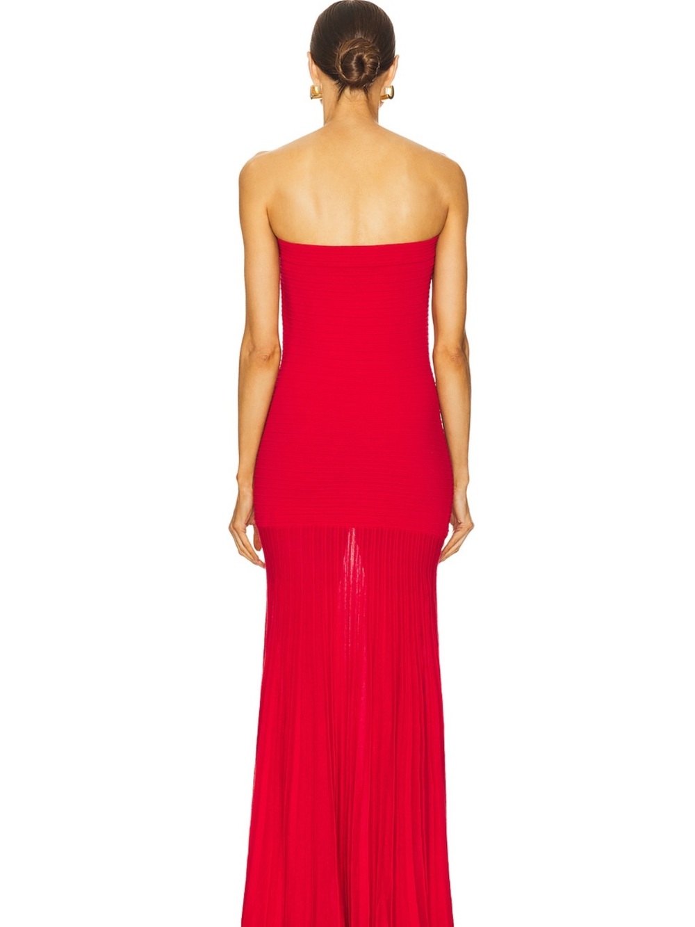 Line & Dot Arlo Tube Dress in cherry Red - Picture 3 of 6
